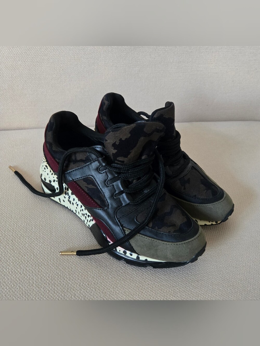 STEVEN MADDEN LIMITED EDITION CLIFF SNEAKERS US 5.5/ 36 CAMOUFLAGE Multicolored